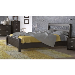 Νο16Γ WENGE ΚΡΕΒΑΤΙ ΜΕΛΑΜΙΝΗΣ SAVVIDIS FURNITURE ΔΙΠΛΟ 150Χ200