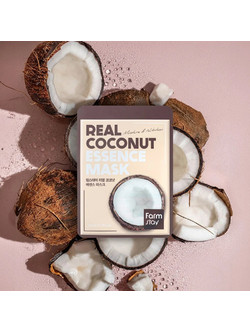 Farmstay Real Coconut Essence Sheet Μάσκα Προσώπου για Ενυδάτωση 1τμχ
