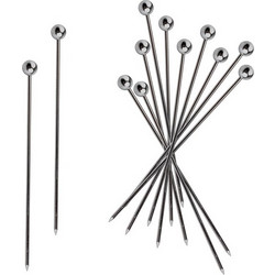 Σετ 12τμχ Καλαμάκια sticks για κοκτέιλ INOX 18 10 Ανθρακί GunMetal μήκος 11cm για Coctail Fingerfood TableCraft c504118