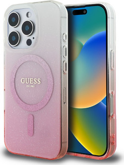 Guess Magsafe Glitter Gradient Hard Case Θήκη προστασίας από σκληρό πλαστικό - iPhone 16 Pro Ροζ - GUHMP16LHGRCELP