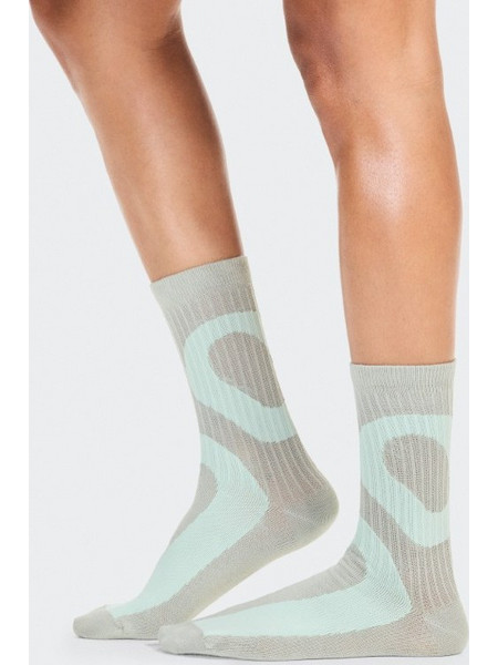 On Liquid Logo Sock High Ανδρικές Κάλτσες Ψηλές Ivory / Tin 2 Pack