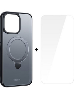 Baseus Case + Screen Protector Sky Ring MagSafe Apple iPhone 15 Pro, P60161002101-02 /night black/