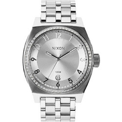 Nixon Monopoly Γυναικείο Ρολόι με Ασημί Μεταλλικό Μπρασελέ A325-1874-00