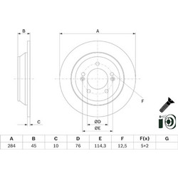 Bosch Δισκόπλακα - 0 986 479 G28