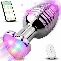 App Control Aluminum alloy Anal Plug-L