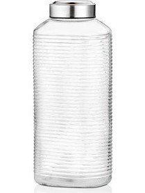 XMCasa Μπουκάλι Νερού Γυάλινο 1800ml No1160 Διαφανές 1621160