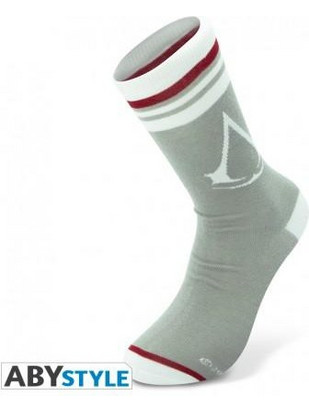 ASSASSIN'S CREED - Socks - Grey - White - Crest