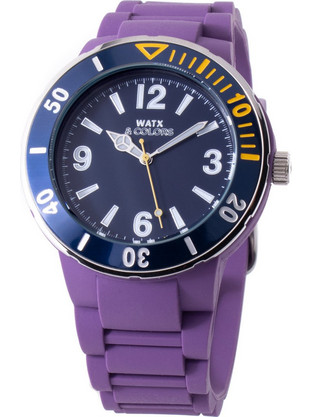 Watx & Co Ανδρικό Ρολόι με Μωβ Καουτσούκ Λουράκι RWA1621-C1520