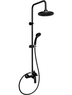 Karag SET042/38,5 BLACK Μπαταρία Σταθερού Ντούζ Μαύρη