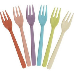 Πιρούνια Γλυκού Πολύχρωμα Mελαμίνη Glory Days 14cm Rice (6 Tεμάχια)