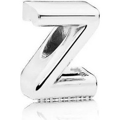 Charm Αρχικό Γράμμα Z από Ασήμι 925 (C1351)