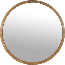 Καθρέπτης Τοίχου Καφέ Καρυδιά Φ70cm Bani 425038 Eglo 425038