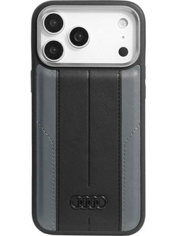 Audi Case A6 Synthetic Leather Magsafe For Iphone 17 Pro Max Black - (AU-TPUPCMIP17PM-A6/D1-BK)