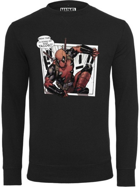 MERCHCODE Men Deadpool Tacos Crewneck - BLACK - MC311