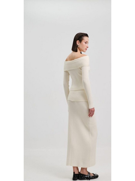 SKIRT MAXI BASK - WHITE
