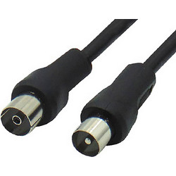 Καλώδιο Κεραίας Coax Male to Coax Female 1.5m Black 02.006.0038