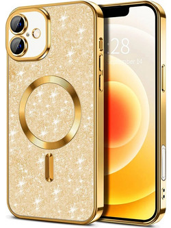 Techsuit Θήκη Luxury Glitter MagSafe iPhone 16 Gold
