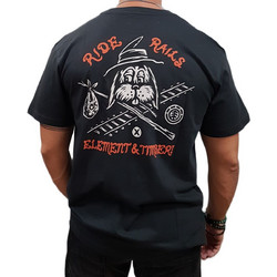 Element - ELYZT00582 - Timber Hobos SS - KTA0/Off Black - T-shirt - charcoal