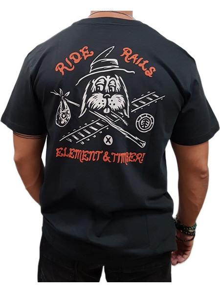 Element - ELYZT00582 - Timber Hobos SS - KTA0/Off Black - T-shirt - charcoal