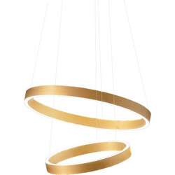 LUCE CRISEIDE-S/2G-O Κρεμαστό Φωτιστικό Οροφής Δίφωτο LED Χρυσό