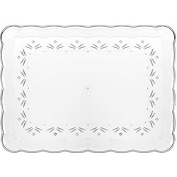 Πιατέλα Πλαστική Ορθογώνια Διάφανη 33x23 cm