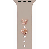 PINS CHARMS FOR SMARTWATCH STRAPS BUTTERFLY rose gold