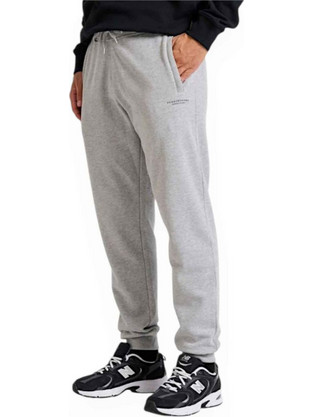 Funky Buddha Ανδρικό Παντελόνι Φόρμας Fleece με Λάστιχο Γκρι FBM012-050-02