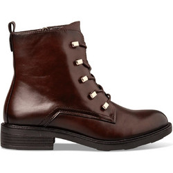 Envie Shoes Γυναικεία Αρβυλάκια Δερμάτινα Καφέ με Χοντρό Χαμηλό Τακούνι V63-22217-28