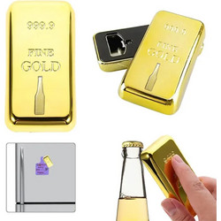 Ανοιχτήρι Μπουκαλιών Bottle Opener Gadget 8.2x4.5εκ. 2τμχ 1147-42 Χρυσό