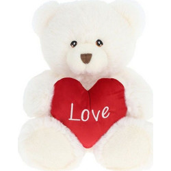 Keel Eco Λούτρινο Αρκούδα Harry With Heart Cream 45cm (SV3481)