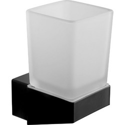 Ποτηροθήκη Neo 850155 6x8,5x12cm Black Mat Karag Ατσάλι,Γυαλί