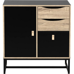 Μπουφές Edge 80x35x80εκ. Μαύρο Sonoma