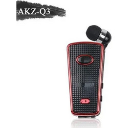 AKZ-Q3 Ακουστικό Bluetooth In Ear Πέτου Black Red