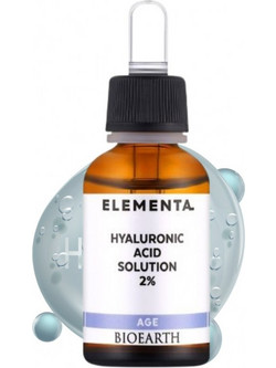 Bioearth Elementa Hyaluronic Acid Solution 2% Αντιγηραντικό Ενυδατικό Serum Προσώπου με Υαλουρονικό 15ml