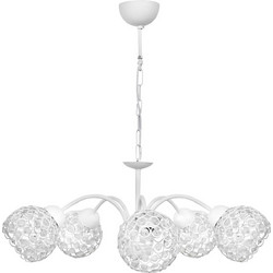 Heronia Lighting Κρεμαστό Φωτιστικό Οροφής Πολύφωτο E27 Λευκό Φ60cm 01-0322