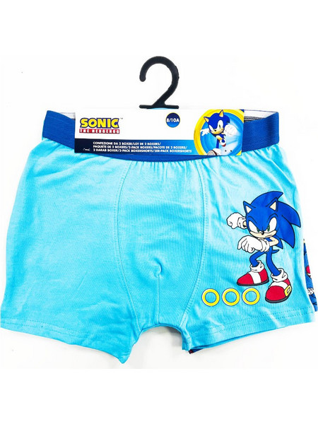 Παιδικό Σετ 2 Εσώρουχα Μποξεράκια Sonic Για Αγόρι