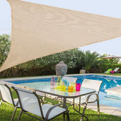 Bakaji 02838067 Τρίγωνη Tέντα Σκίασης Vela Telo Parasole 3.6x3.6M Μπεζ