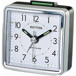 Ρολόι Ξυπνητήρι RHYTHM CRE210NR19 Πλαστικό Silver