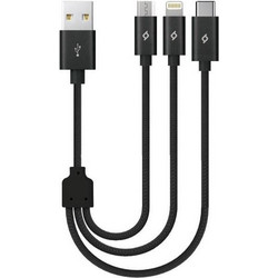 ttec Alumicable Mini Trio 30cm Charge Cable (2DK31) (TTEC2DK31)