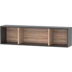 Κρεμαστό Ράφι Alex 124x25x32εκ Γραφίτης-Σονόμα