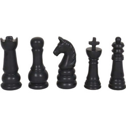 Διακοσμητικά Πιόνια Σκακιού Stratego (Σετ 5Τμχ) 034656 15/14,8/15,3cm Black Κεραμικό