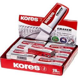 Kores - Eraser - White - 20 PCS