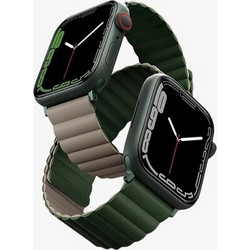 Uniq Revix Reversible Λουράκι Σιλικόνης Green / Taupe (Apple Watch 42 / 44 / 45mm)
