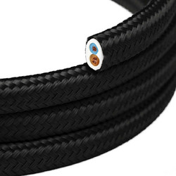 Creative Cables Kαλώδιο υφασμάτινο επίπεδο Μαύρο 2x0.75 - PM04 Creative-Cables - XZ2PM04