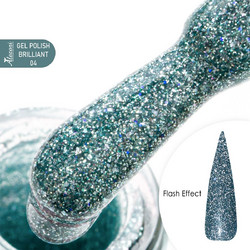Alezori Gel Polish Brilliant 04 Glitter Ημιμόνιμο Βερνίκι Νυχιών