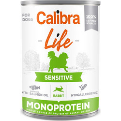 Calibra Life Adult Monoprotein Sensitive & Hypoallergenic with Rabbit & Salmon Oil 400gr