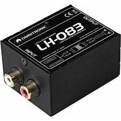OMNITRONIC LH-083 Passive Stereo Line Isolator with RCA Sockets - OMNITRONIC