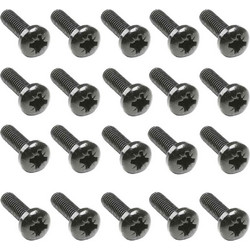Adam Hall 5410 X20 - ΒΙΔΑ ΓΙΑ ΡΑΚ Μ6x16mm ΜΑΥΡΗ Phillips-head Screw 20pcs - Adam Hall