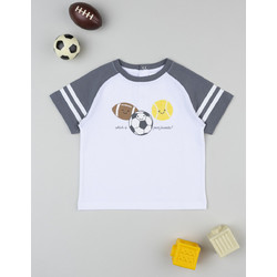 βρεφικό t-shirt λευκό sport για αγόρι
