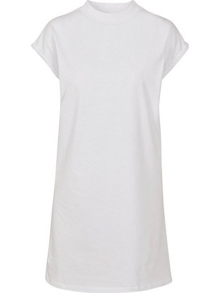 Build Your Brand Turtle Neck T-Shirt Φόρεμα Λευκό BY101